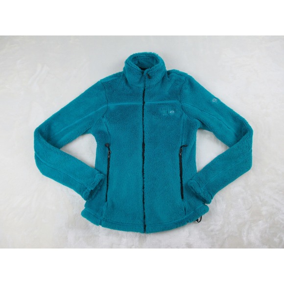 Mountain Hardwear Sweater Womens Extra Small Green Teal Zip Fleece Ladies - Picture 1 of 12